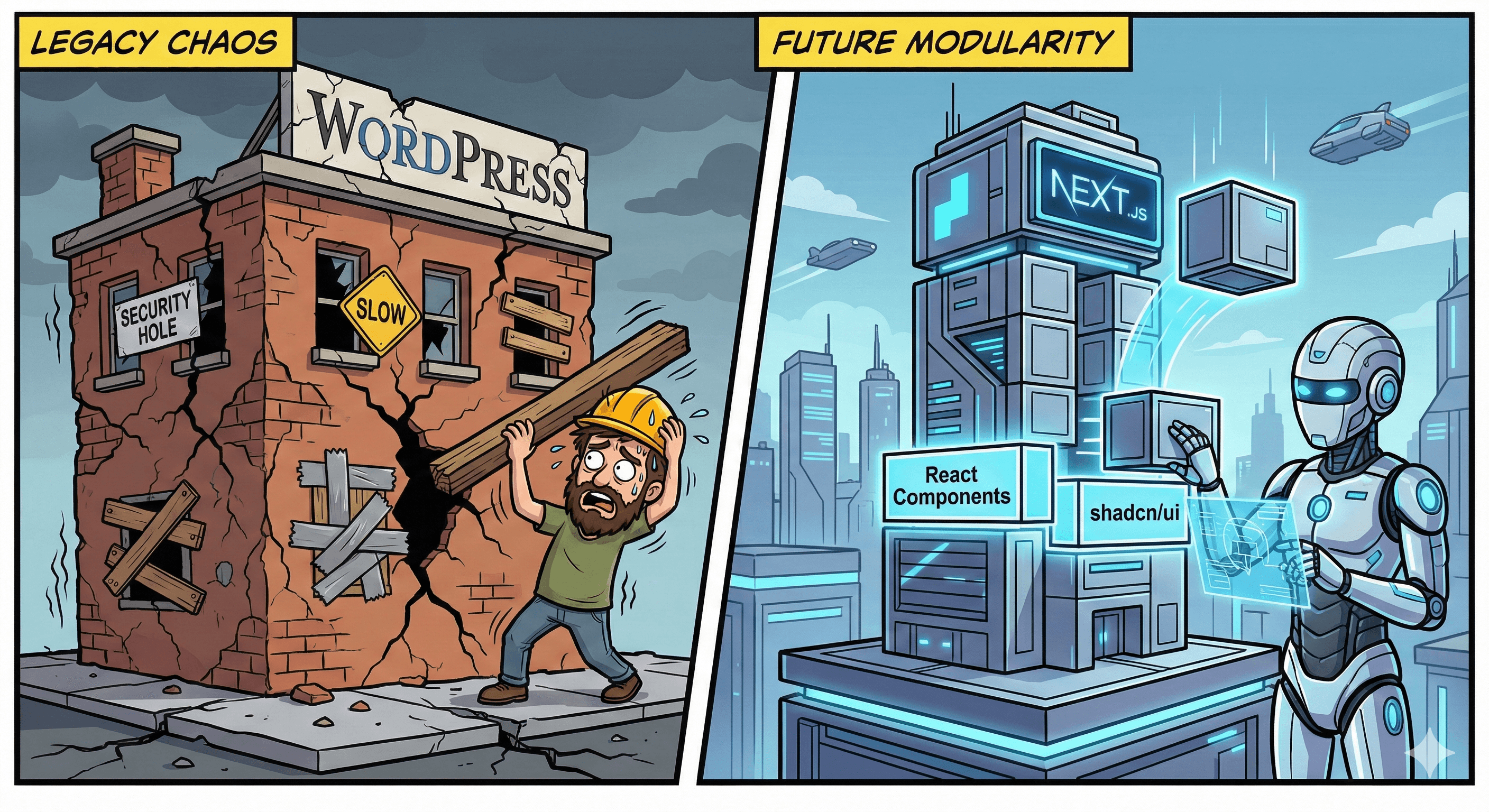WordPress vs Next.js comparison